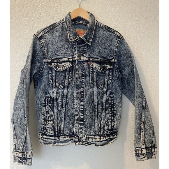 Levi's Other - Levi's Acid Wash Denim Jacket Men’s Small Blue Denim Trucker Retro 72334-0335